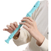 Flet płaski instrument do nauki szkolny prosty+czyścik 32cm tabela chwytów 