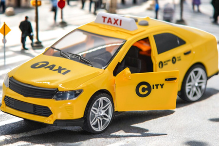 Auto taxi Samochód zabawka zabawki dla dzieci taksówka światła dźwięki otwierane drzwi