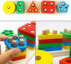 Układanka sensoryczna sorter drewniana MONTESSORI sorter logiczno zręcznościowy kształty kolory