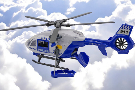 Helikopter Ratunkowy Smigłowiec zabawka Sos Światło Led Dźwięki Wyciągarka