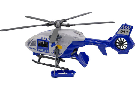 Helikopter Ratunkowy Smigłowiec zabawka Sos Światło Led Dźwięki Wyciągarka